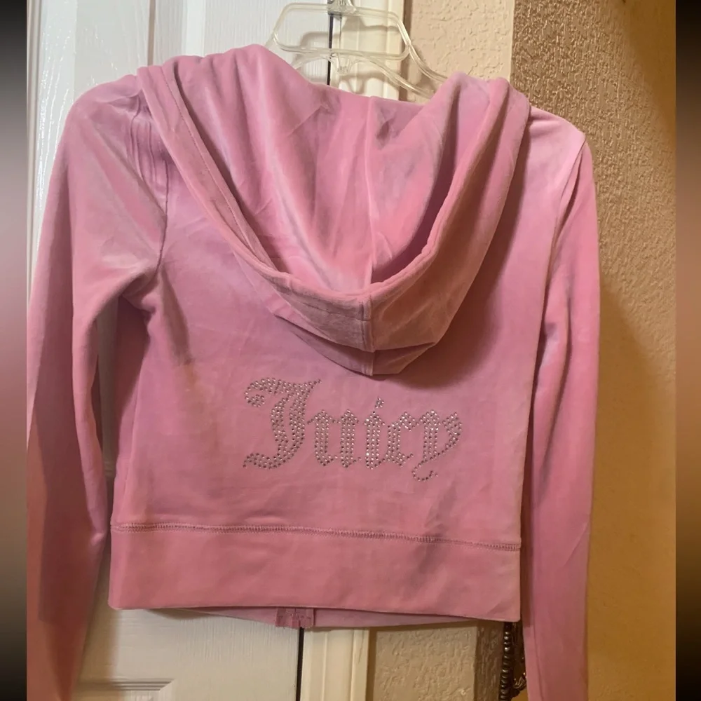 NEW SET PINK JUICY COUTURE EMBELLISHED VELOUR TRACK SET - Picture 14 of 16